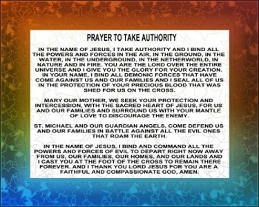 Prayer to take Authority Prayer to take Authority